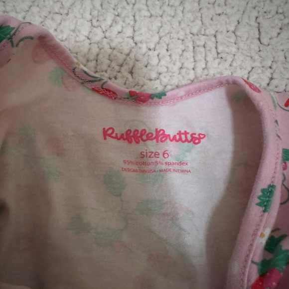 Ruffle Butts Pink Strawberry Dress - Picture 2 of 3